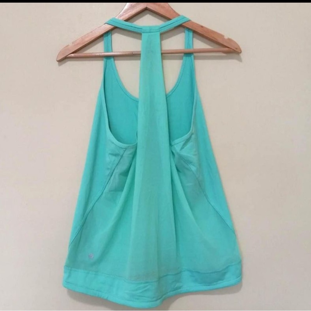 Lululemon tank - Size 10 Seafoam green with mesh back
